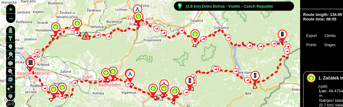 Planovac tras ebike charging pro LEDEOS vyrez